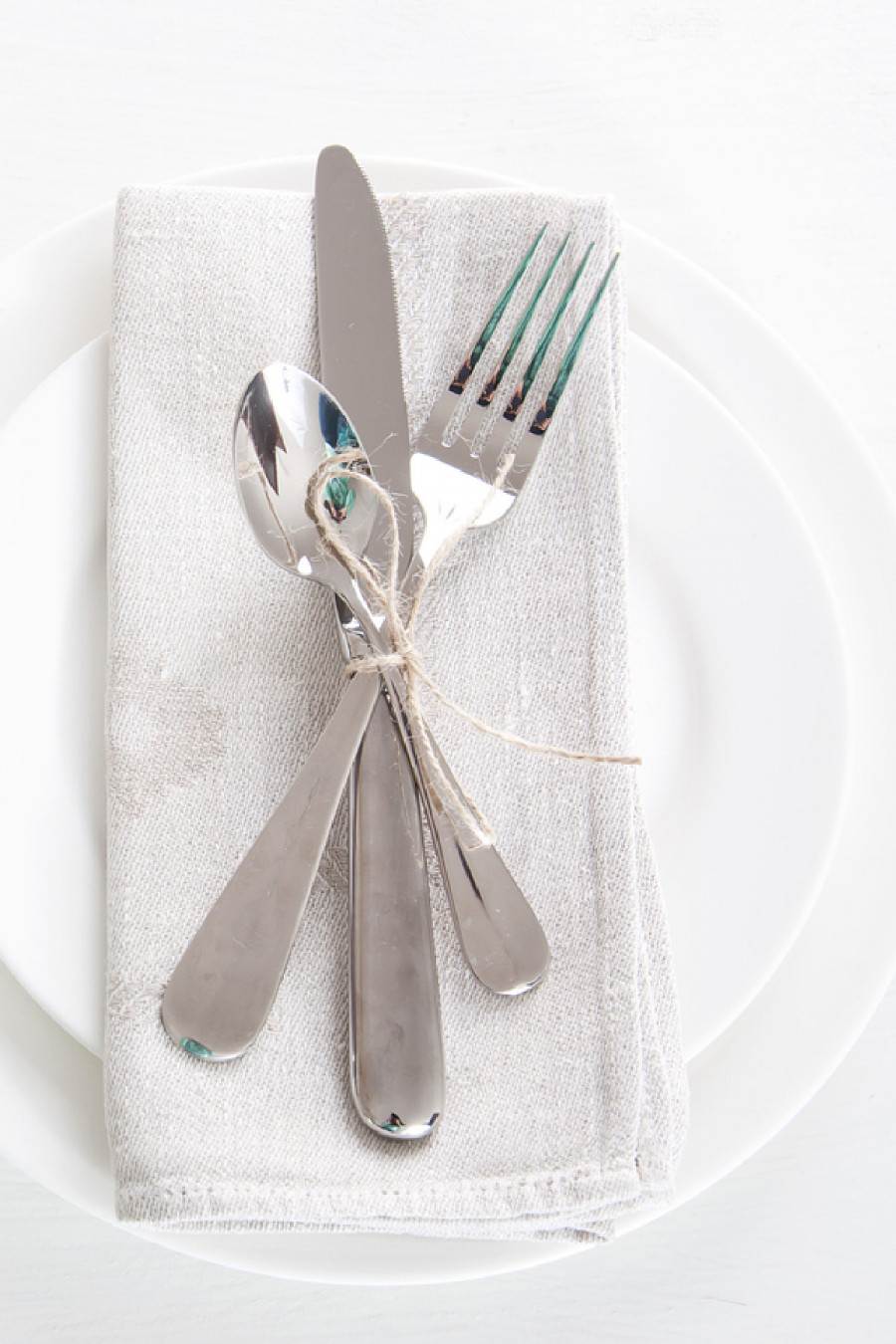 on the menu white place setting