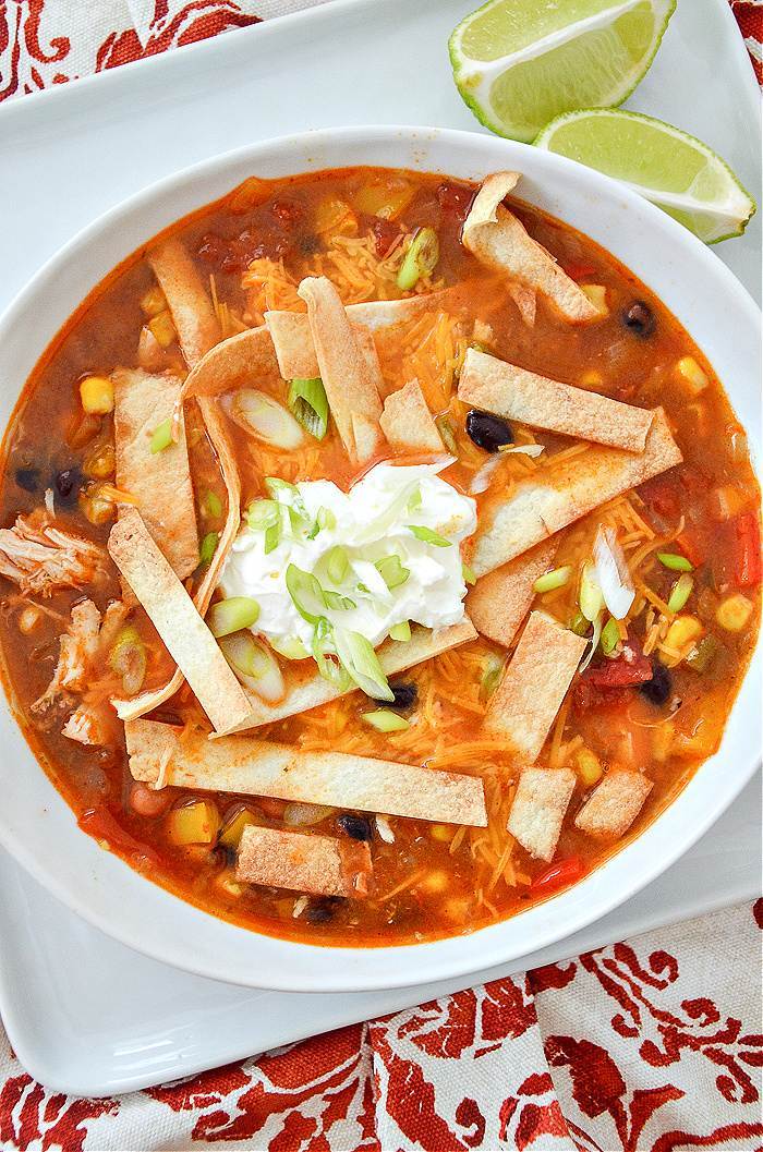 BOWL OF CHCKEN TACO SOUP
