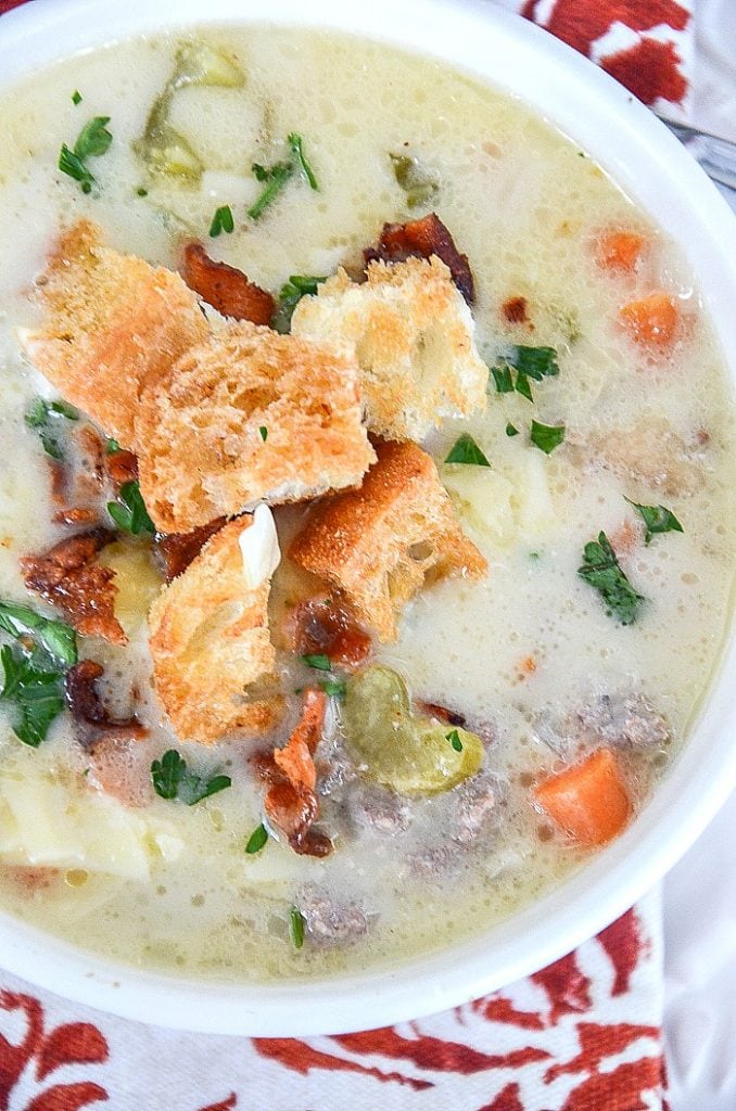 Hearty Cheeseburger Soup Recipe