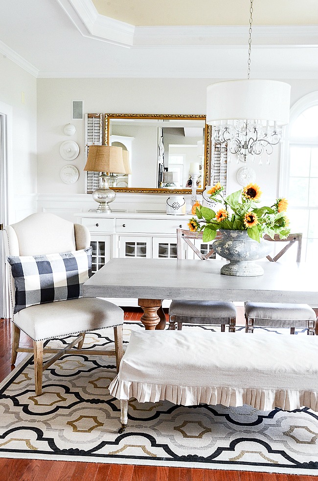 MODERN TAKE ON THE DINING ROOM BUFFET- Here are some great ways to update and use the dining room buffet