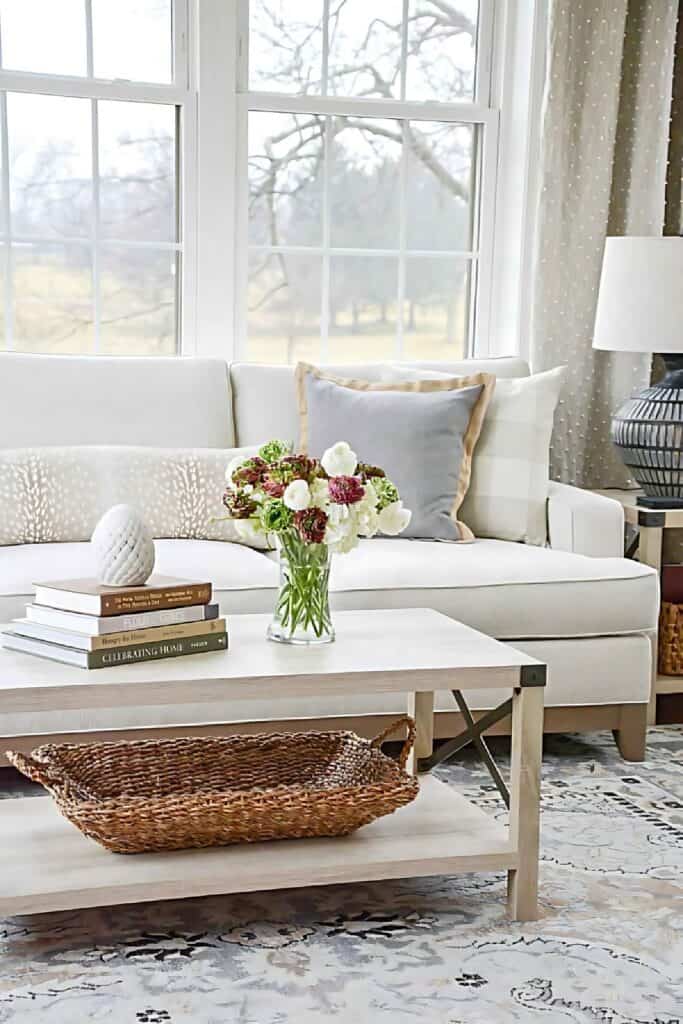 coffee table with timeless accent decor