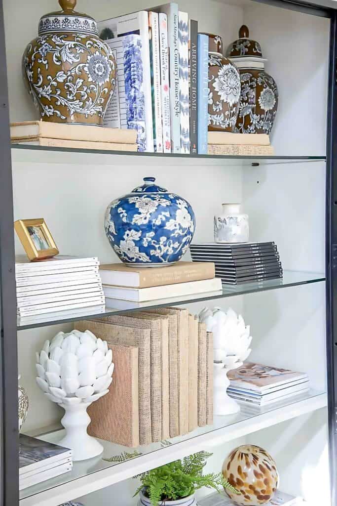 bookcase with books