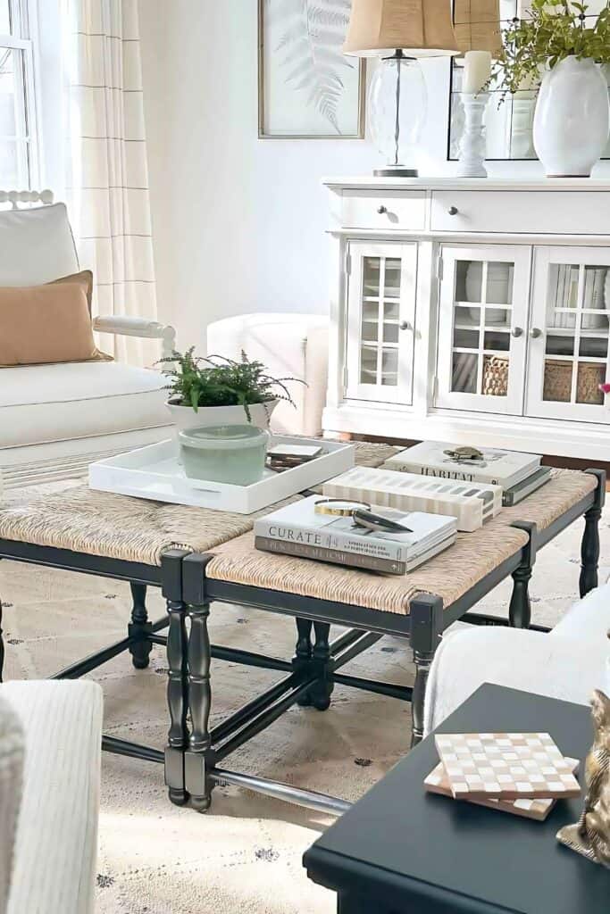 large coffee table- anchor of the room