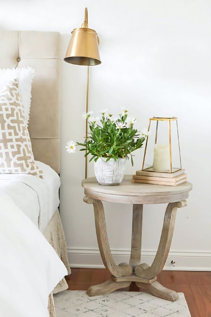 end table as bedside table