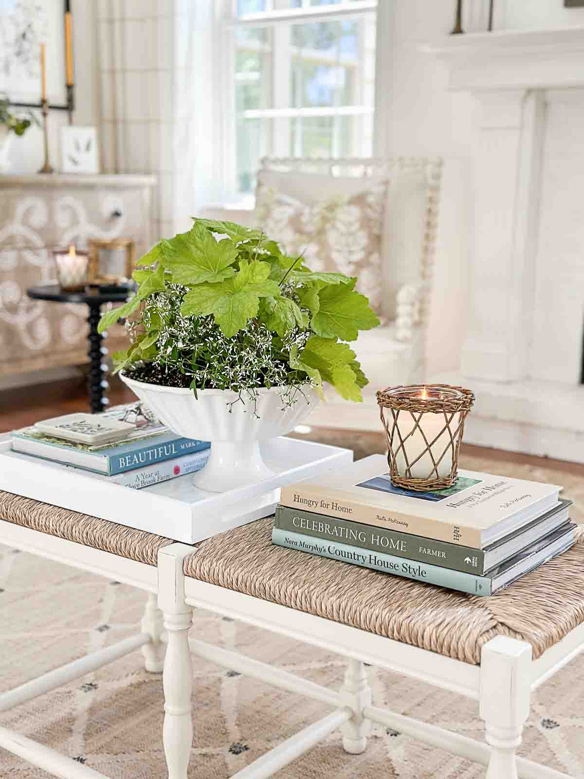 NEUTRAL COFFEE TABLE AND LIVING ROOM