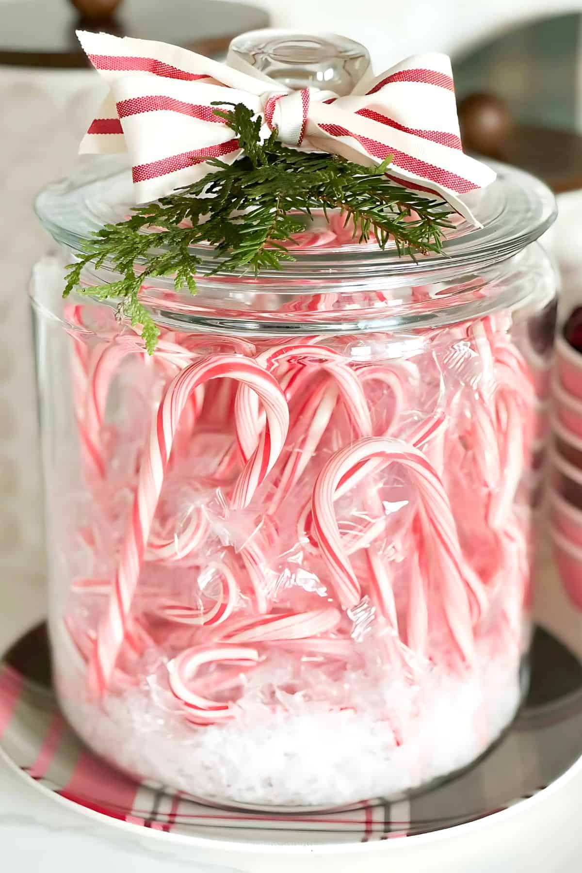 jar of candy canes