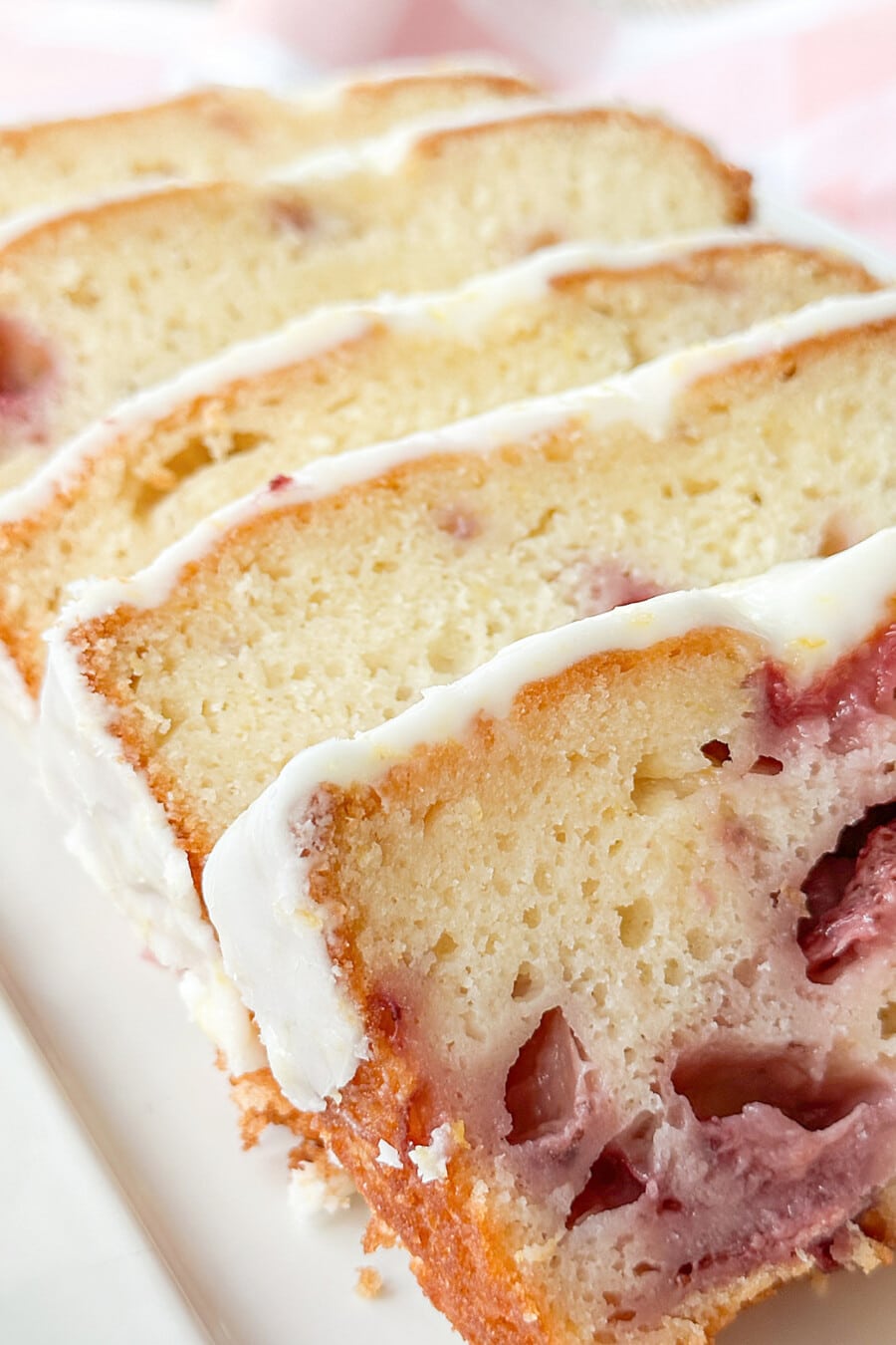 Strawberry Lemon Pound Cake With Lemon glaze