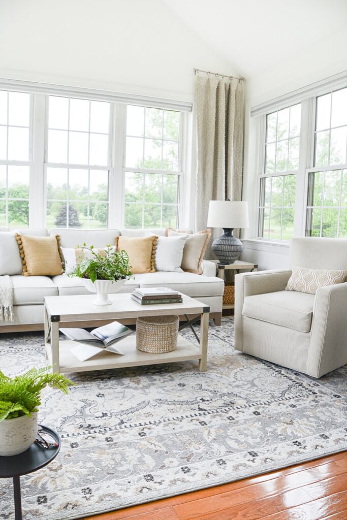 sunroom where I made many decorating mistakes