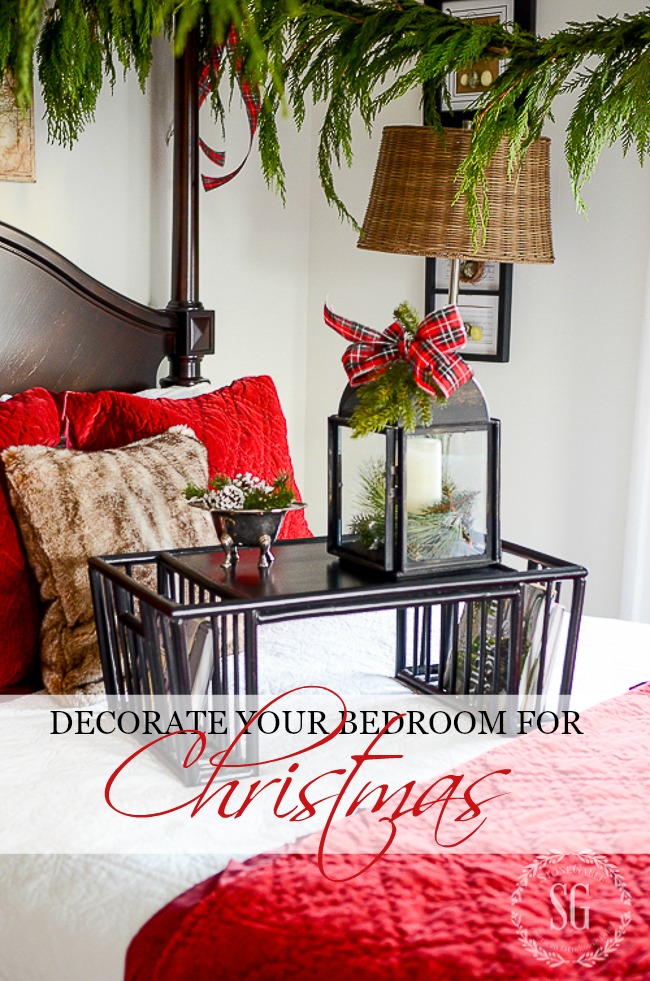HOW TO DECORATE YOUR ROOM FOR CHRISTMAS- Don't forget to decorate your bedroom for Christmas! Just a little nod to the season makes a bedroom merrier!
